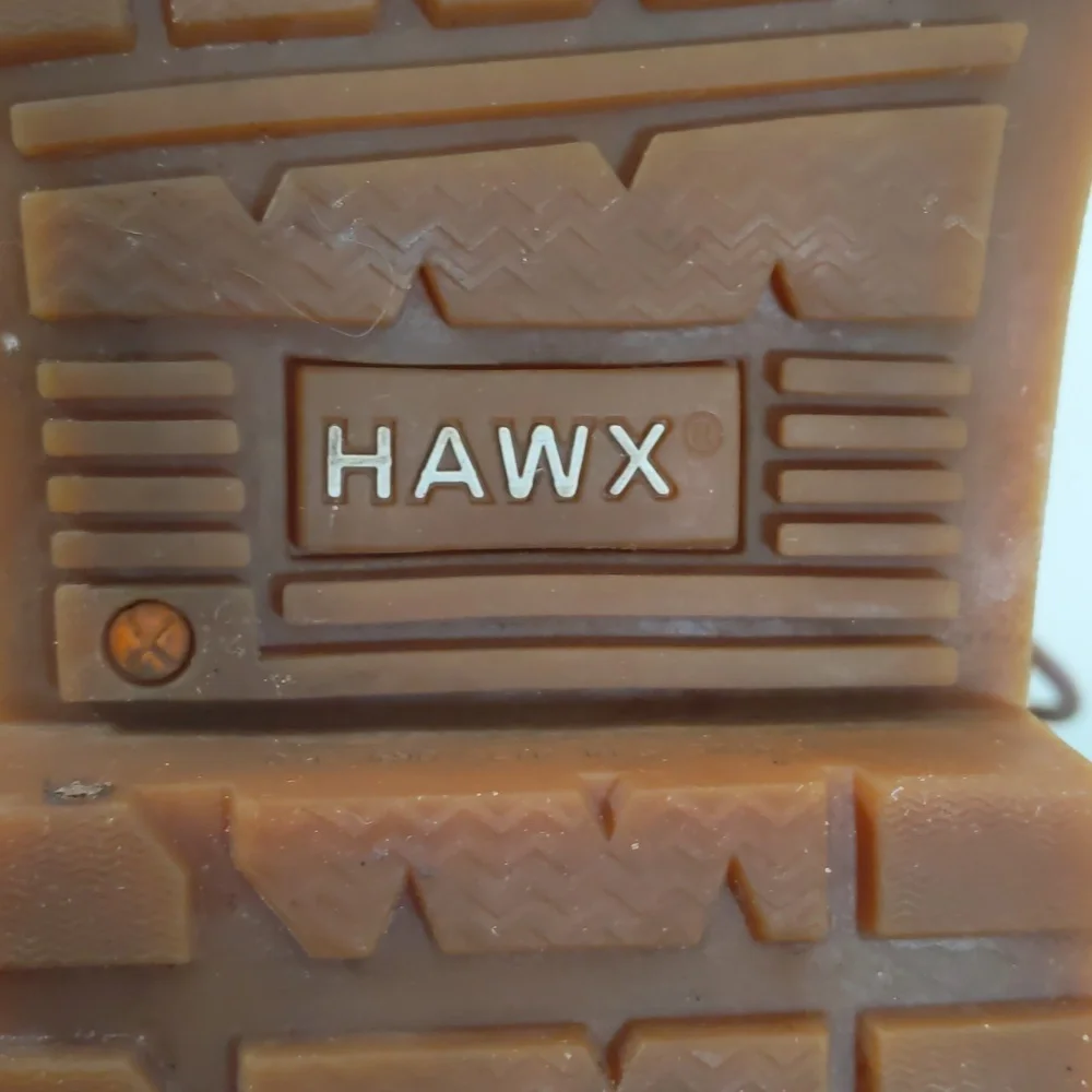 Hawx Men's‎ Leather Size 9B Brown Steel Toed Work Boots GUC